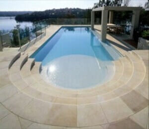 Curved Sandstone Pool Coping Tiles