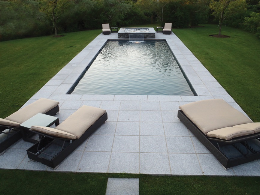 Raven Granite Bullnose Pool Coping - POOL COPING TILES - NON SLIP STONE  TILES FOR POOLS