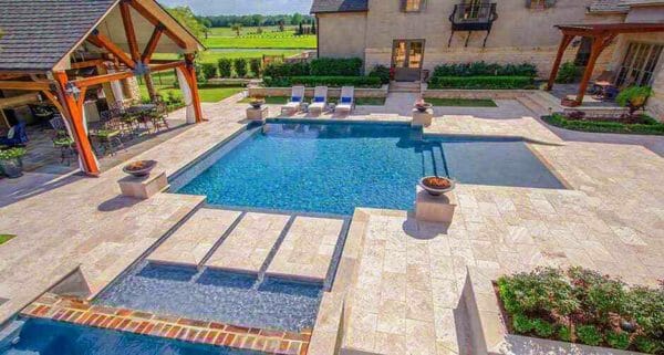 Travertine Outdoor Tiles and Pool Coping